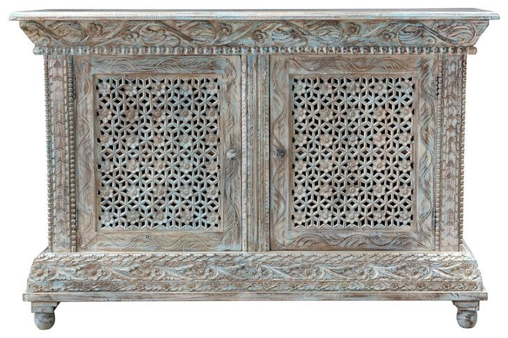 Beth Seaside Blue 2 Door Accent Cabinet