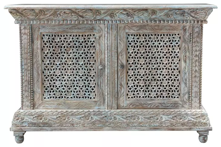Beth Seaside Blue 2 Door Accent Cabinet