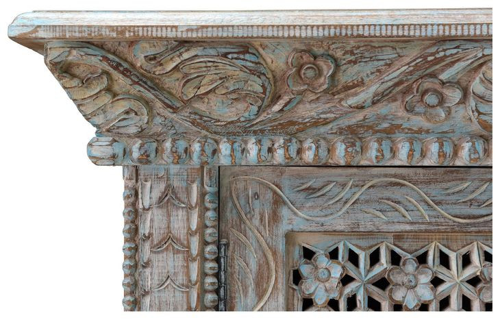 Beth Seaside Blue 2 Door Accent Cabinet