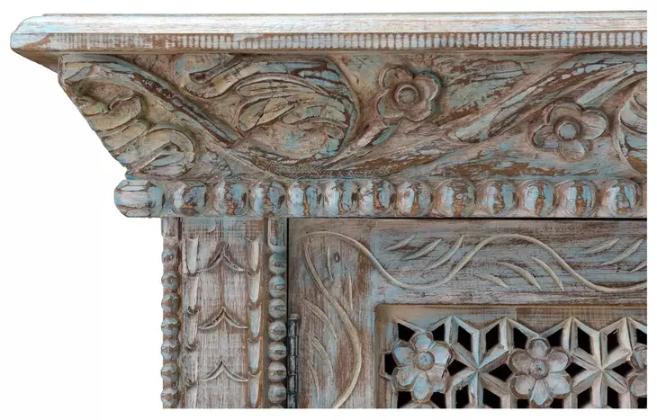 Beth Seaside Blue 2 Door Accent Cabinet