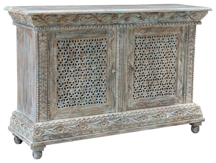 Beth Seaside Blue 2 Door Accent Cabinet