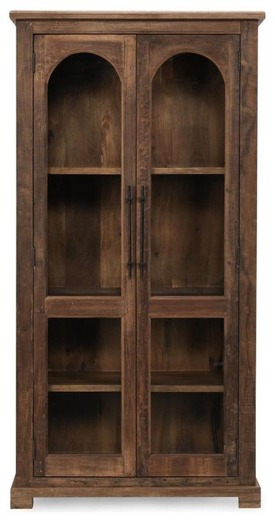 Zion Natural 2 Glass Door Display Cabinet