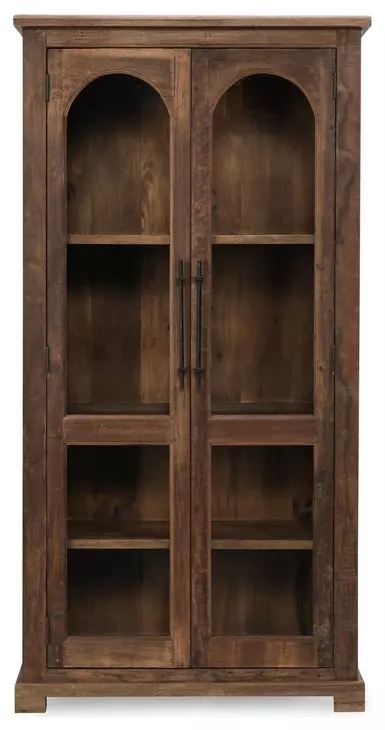 Zion Natural 2 Glass Door Display Cabinet