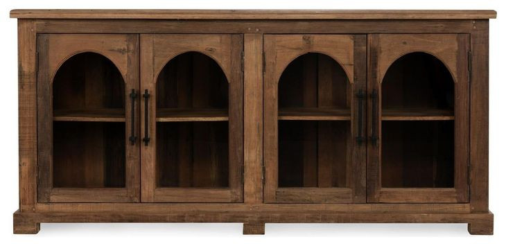 Zion Natural 4 Glass Door Buffet