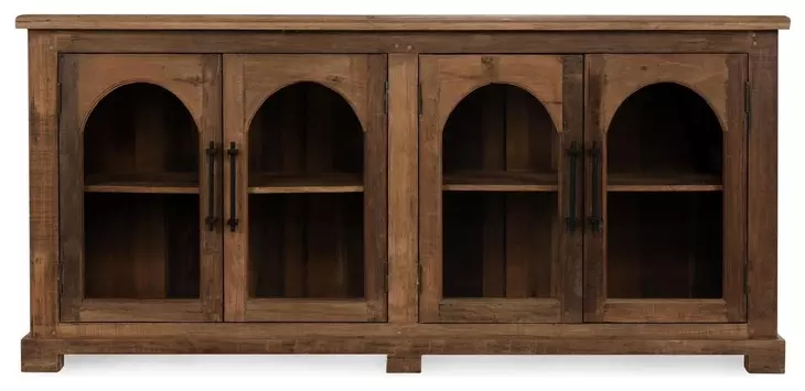 Zion Natural 4 Glass Door Buffet
