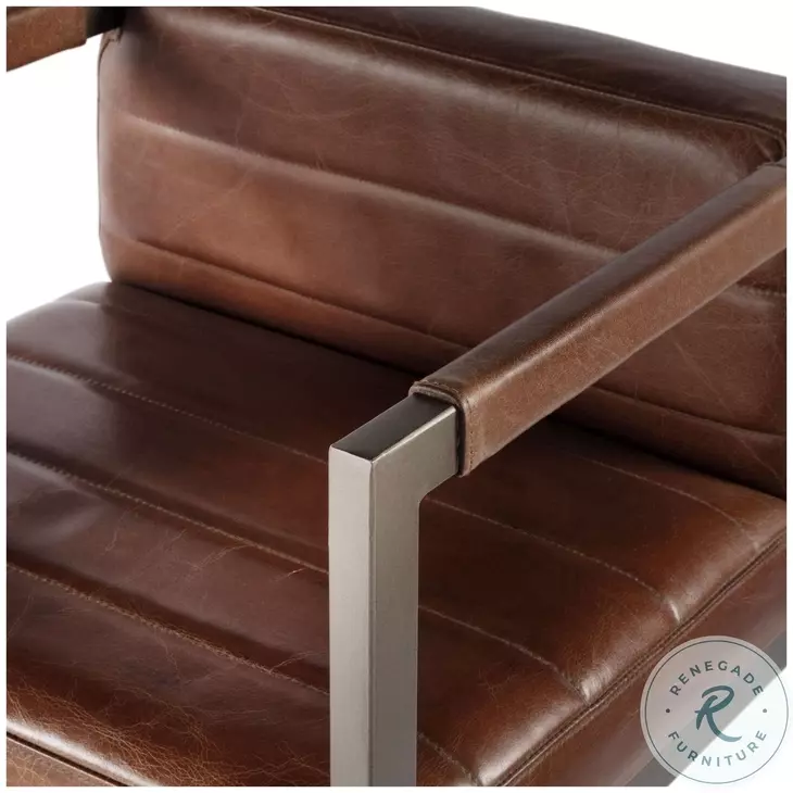 Dennis Brown Leather Bar Stool