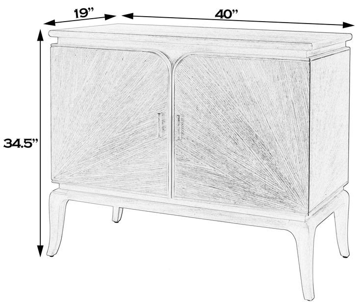 Karolina Light Brown 40" 2 Door Accent Cabinet