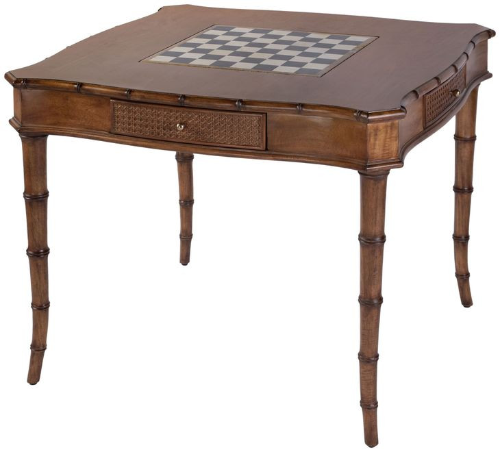 Osman Light Brown 36" Square Chess Checker Game Table