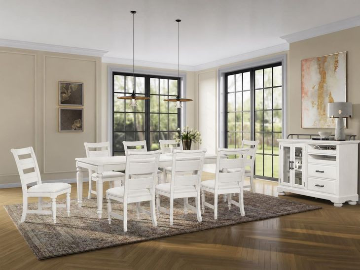 Clover Ridge Whitewash Ladder Back Side Chair Set of 2