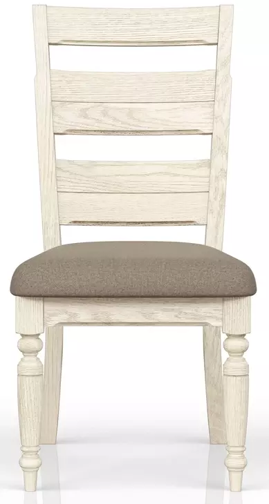 Clover Ridge Whitewash Ladder Back Side Chair Set of 2