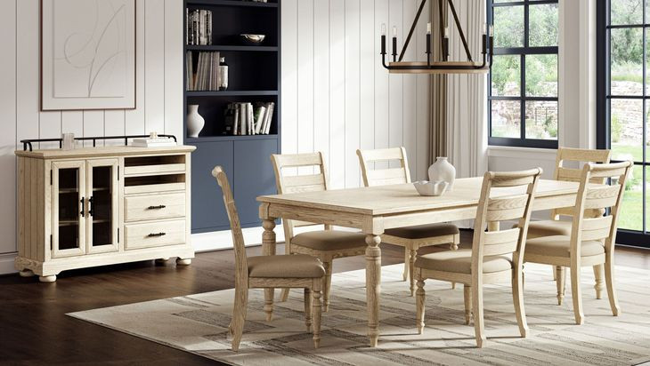 Clover Ridge Whitewash Ladder Back Side Chair Set of 2