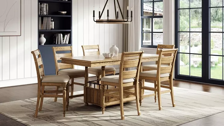 Clover Ridge Carmel Ladder Back Counter Stool Set of 2