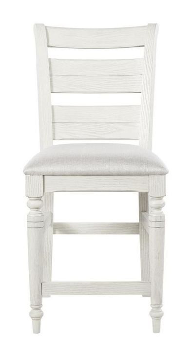 Clover Ridge Whitewash Ladder Back Counter Stool Set of 2