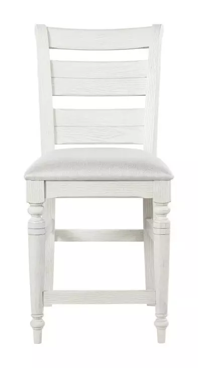 Clover Ridge Whitewash Ladder Back Counter Stool Set of 2