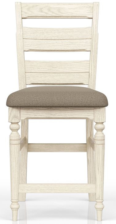 Clover Ridge Whitewash Ladder Back Counter Stool Set of 2