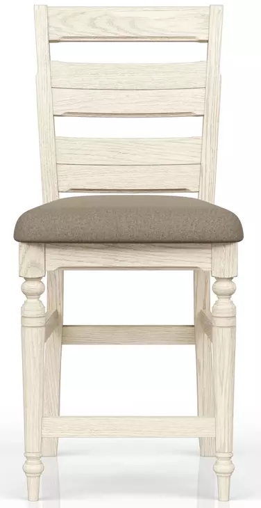 Clover Ridge Whitewash Ladder Back Counter Stool Set of 2