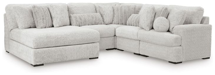 Snodoodle Arctic 5 Piece Modular Sectional with Chaise and Pillows