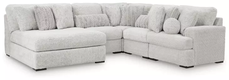 Snodoodle Arctic 5 Piece Modular Sectional with Chaise and Pillows