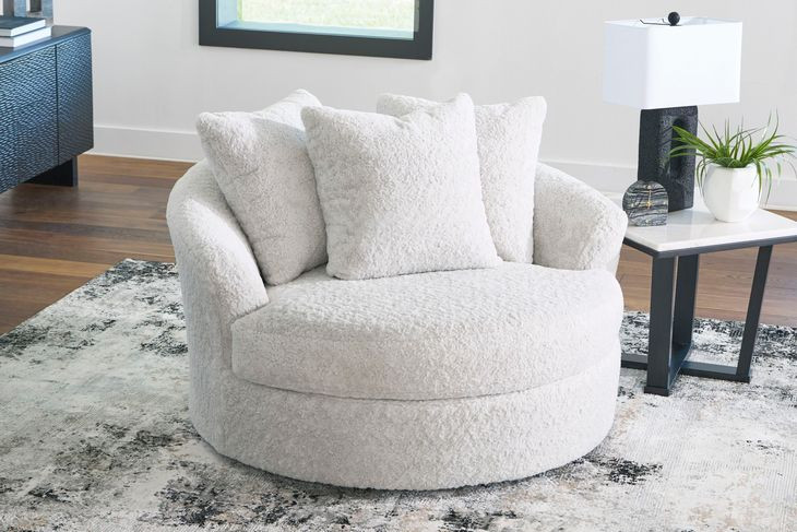 Snodoodle Arctic Performance Fabric Oversized Swivel Accent Chair