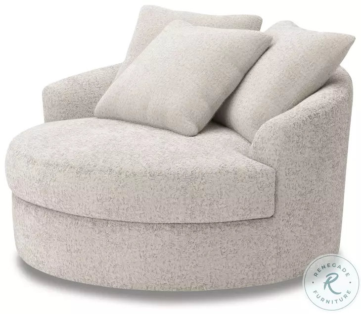 Snodoodle Arctic Performance Fabric Oversized Swivel Accent Chair