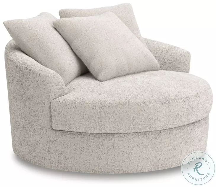 Snodoodle Arctic Performance Fabric Oversized Swivel Accent Chair