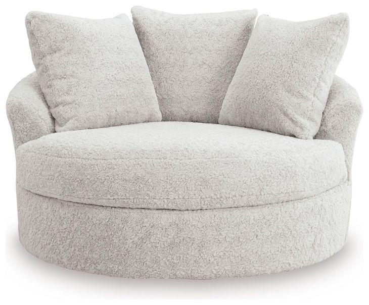 Snodoodle Arctic Performance Fabric Oversized Swivel Accent Chair