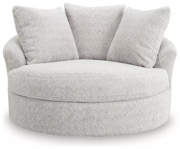 Snodoodle Arctic Performance Fabric Oversized Swivel Accent Chair