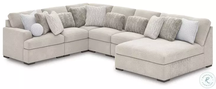 Snodoodle Arctic 6 Piece Sectional with Armless Chaise