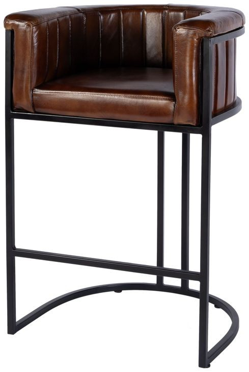 Rockford Black and Brown 29" Barrel Barstool