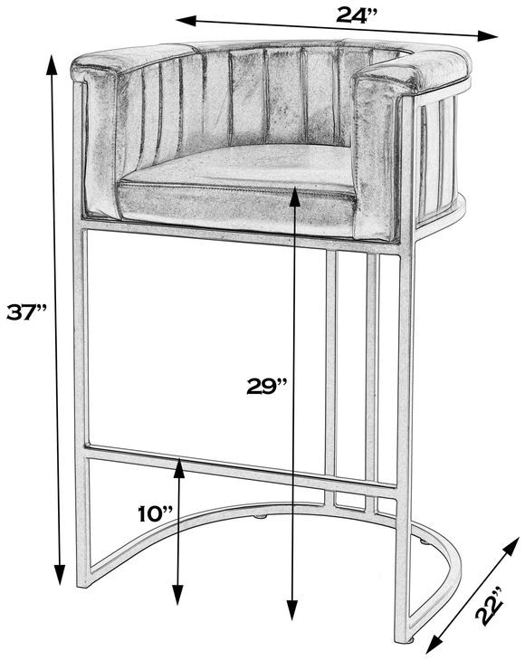 Rockford Black and Brown 29" Barrel Barstool