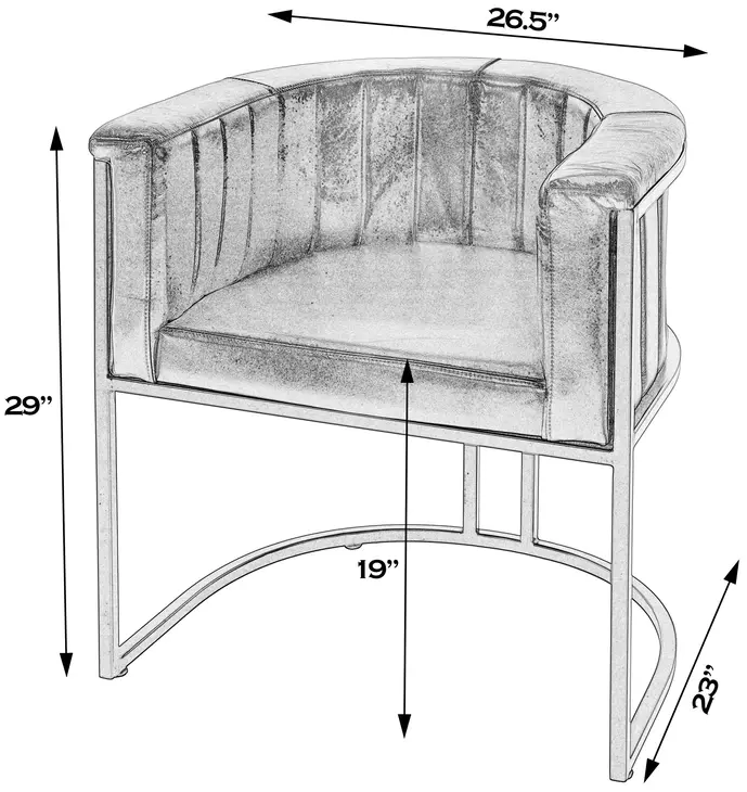 Rockford Brown 19" Accent Chair