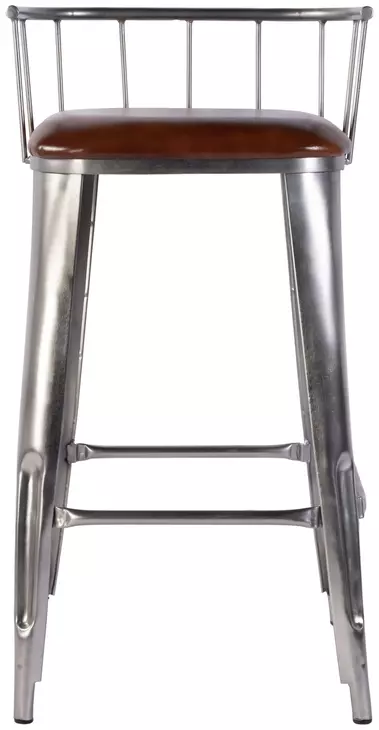 Coriander Brown and Silver 31" Rectangular Barstool