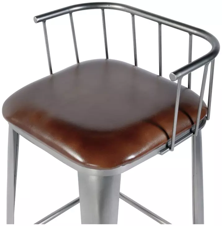 Coriander Brown and Silver 31" Rectangular Barstool