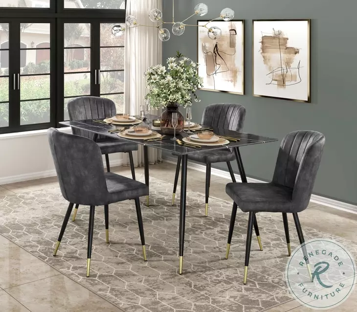 Clemente Charcoal Side Chair Set Of 2