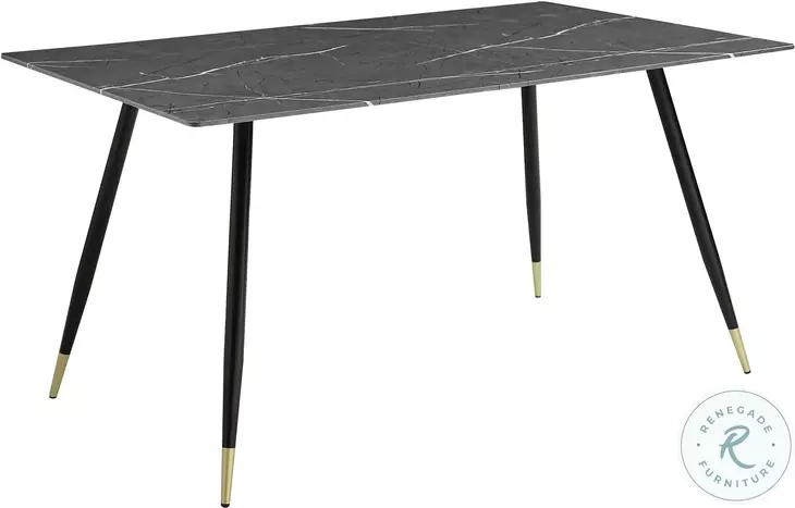 Clemente Black And Gray Dining Table