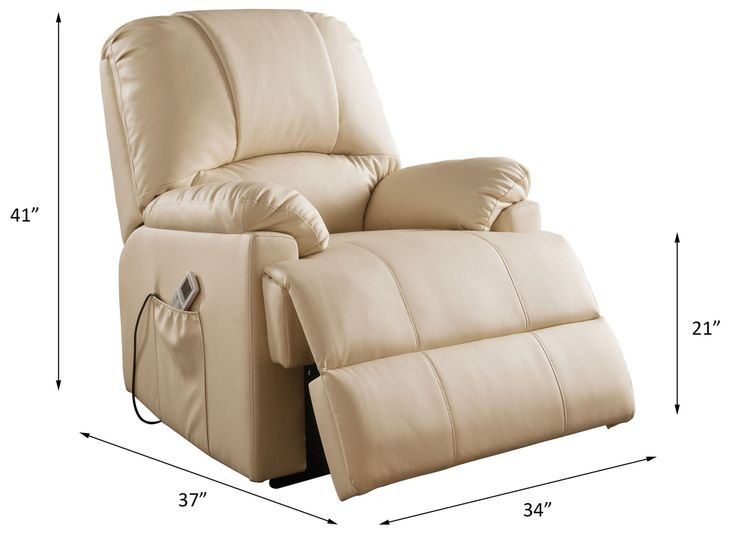 Ixora Beige Recliner with Power Lift and Massage