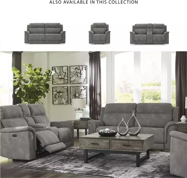 Next-Gen DuraPella Slate Performance Fabric Oversized Power Recliner