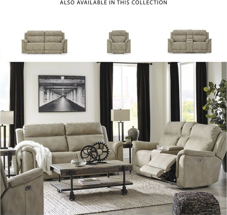 Next-Gen DuraPella Sand Performance Fabric Oversized Power Recliner