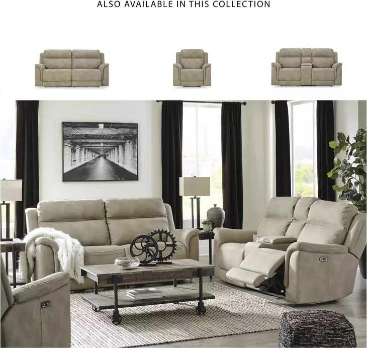 Next-Gen DuraPella Sand Performance Fabric Oversized Power Recliner