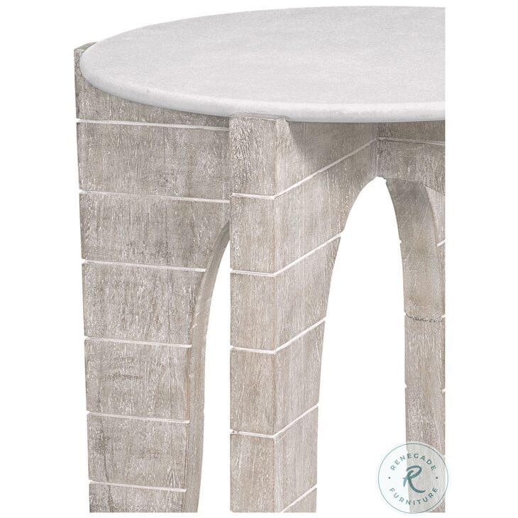 Bali Whitewash Round End Table From Bassett Mirror Coleman Furniture