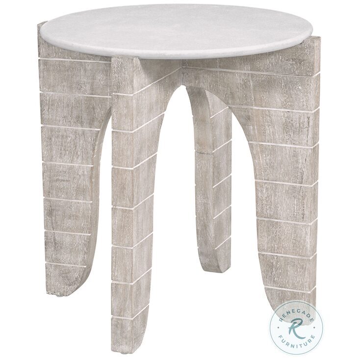 Bali Whitewash Round End Table From Bassett Mirror Coleman Furniture