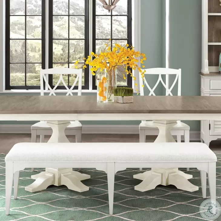 Myra Paperwhite Upholstered Dining Bench