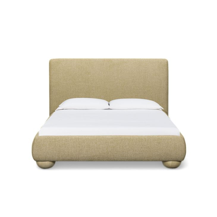 Rayne Honey Queen Upholstered Panel Bed