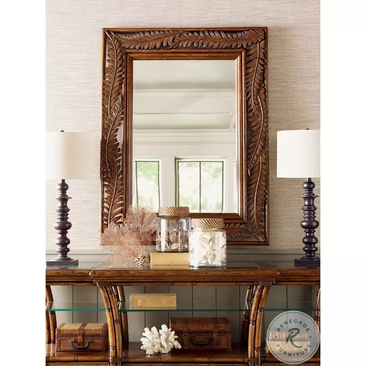 Bali Hai Aged Chestnut Brown Seabrook Landscape Mirror From Home