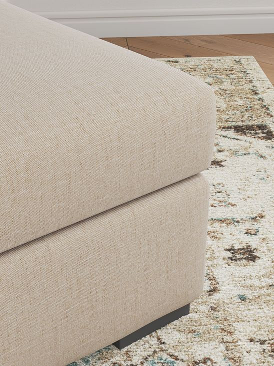 LadyMae Twill Oversized Accent Ottoman