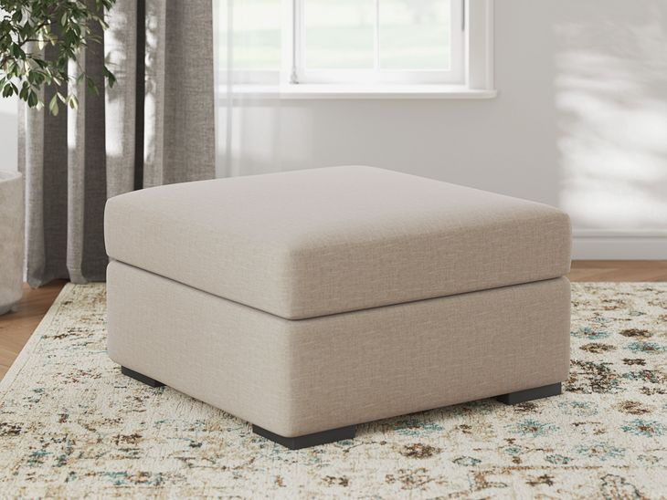 LadyMae Twill Oversized Accent Ottoman