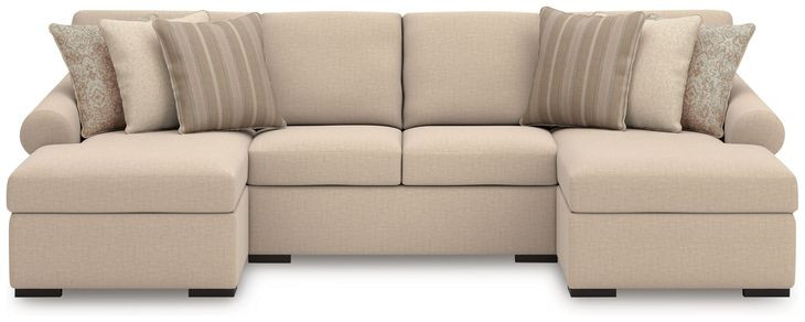 LadyMae Twill 3 Piece Sectional with LAF Chaise