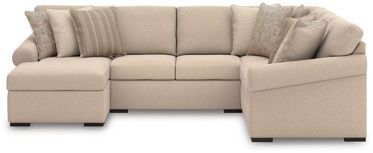 LadyMae Twill 4 Piece Sectional with LAF Chaise
