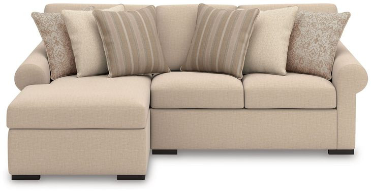 LadyMae Twill 2 Piece Sectional with LAF Chaise