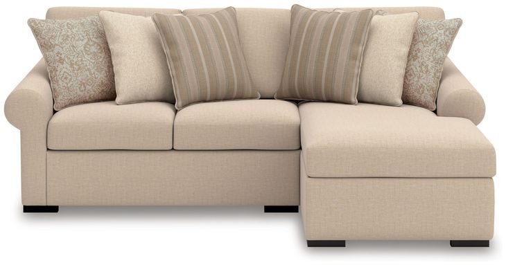 LadyMae Twill 2 Piece Sectional with RAF Chaise